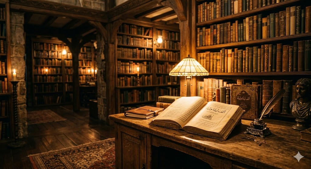 كتاب مفتوح يرمز إلى الحكمة والمعرفة والبصيرة